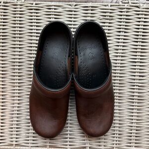 Dansko Professional Dark Brown Antique Clogs